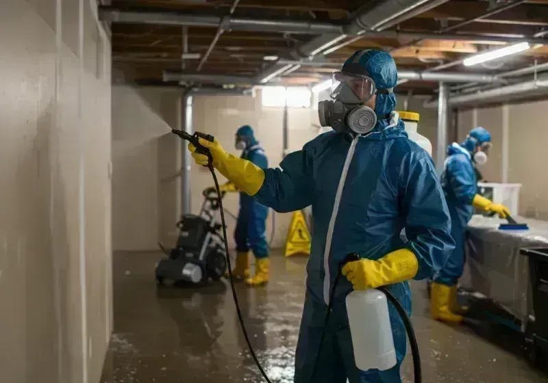 Basement Sanitization and Antimicrobial Treatment process in Armstrong County, PA