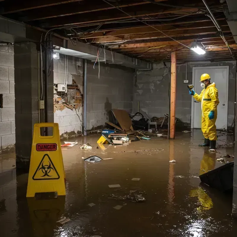 Flooded Basement Electrical Hazard in Armstrong County, PA Property