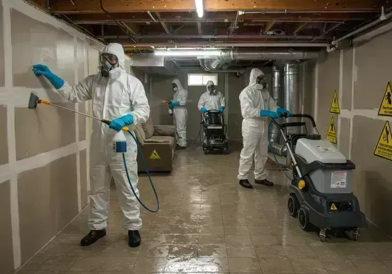 Basement Moisture Removal and Structural Drying process in Armstrong County, PA